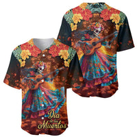 Mexican La Catrina Skeletons Dancing Baseball Jersey Dia de Los Muertos Verion 2 LT9 - Wonder Print Shop