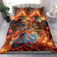 Mexican La Catrina Skeletons Dancing Bedding Set Dia de Los Muertos Verion 2 LT9 - Wonder Print Shop