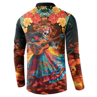 Mexican La Catrina Skeletons Dancing Button Sweatshirt Dia de Los Muertos Verion 2 LT9 - Wonder Print Shop