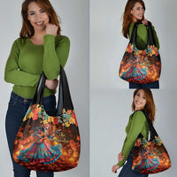 Mexican La Catrina Skeletons Dancing Grocery Bag Dia de Los Muertos Verion 2