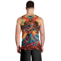 Mexican La Catrina Skeletons Dancing Men Tank Top Dia de Los Muertos Verion 2 - Wonder Print Shop