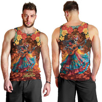 Mexican La Catrina Skeletons Dancing Men Tank Top Dia de Los Muertos Verion 2 - Wonder Print Shop