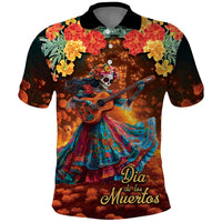 Mexican La Catrina Skeletons Dancing Polo Shirt Dia de Los Muertos Verion 2 - Wonder Print Shop