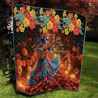 Mexican La Catrina Skeletons Dancing Quilt Dia de Los Muertos Verion 2 - Wonder Print Shop