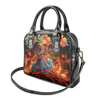 Mexican La Catrina Skeletons Dancing Shoulder Handbag Dia de Los Muertos Verion 2