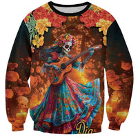 Mexican La Catrina Skeletons Dancing Sweatshirt Dia de Los Muertos Verion 2 - Wonder Print Shop