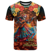 Mexican La Catrina Skeletons Dancing T Shirt Dia de Los Muertos Verion 2 - Wonder Print Shop