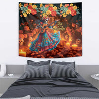 Mexican La Catrina Skeletons Dancing Tapestry Dia de Los Muertos Verion 2 - Wonder Print Shop