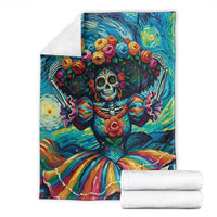 Día de los Muertos Blanket A Swirl of Colors and Souls - Wonder Print Shop