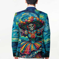 Día de los Muertos Blazer A Swirl of Colors and Souls - Wonder Print Shop