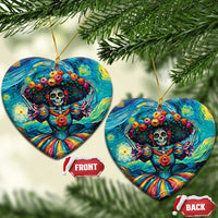 Día de los Muertos Ceramic Ornament A Swirl of Colors and Souls - Wonder Print Shop