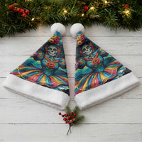 Día de los Muertos Christmas Santa Hat A Swirl of Colors and Souls - Wonder Print Shop