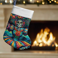 Día de los Muertos Christmas Stocking A Swirl of Colors and Souls - Wonder Print Shop