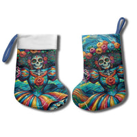 Día de los Muertos Christmas Stocking A Swirl of Colors and Souls - Wonder Print Shop