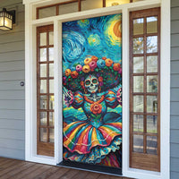 Día de los Muertos Door Cover A Swirl of Colors and Souls - Wonder Print Shop