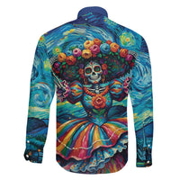 Día de los Muertos Family Matching Long Sleeve Bodycon Dress and Hawaiian Shirt A Swirl of Colors and Souls - Wonder Print Shop