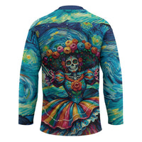 Día de los Muertos Hockey Jersey A Swirl of Colors and Souls - Wonder Print Shop