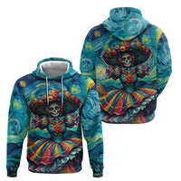 Día de los Muertos Hoodie A Swirl of Colors and Souls - Wonder Print Shop