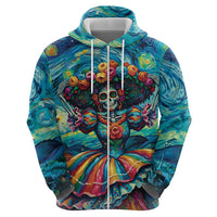 Día de los Muertos Hoodie A Swirl of Colors and Souls - Wonder Print Shop