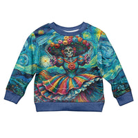 Día de los Muertos Kid Ugly Christmas Sweater A Swirl of Colors and Souls - Wonder Print Shop