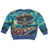 Día de los Muertos Kid Ugly Christmas Sweater A Swirl of Colors and Souls - Wonder Print Shop