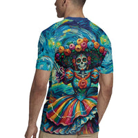 Día de los Muertos Rugby Jersey A Swirl of Colors and Souls - Wonder Print Shop