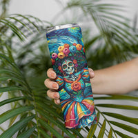 Día de los Muertos Skinny Tumbler A Swirl of Colors and Souls - Wonder Print Shop