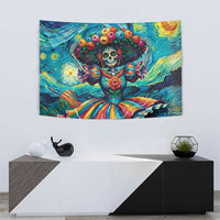 Día de los Muertos Tapestry A Swirl of Colors and Souls - Wonder Print Shop