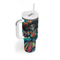 Día de los Muertos Tumbler With Handle A Swirl of Colors and Souls - Wonder Print Shop