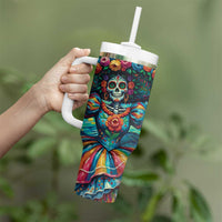 Día de los Muertos Tumbler With Handle A Swirl of Colors and Souls - Wonder Print Shop