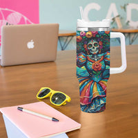 Día de los Muertos Tumbler With Handle A Swirl of Colors and Souls - Wonder Print Shop