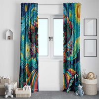 Día de los Muertos Window Curtain A Swirl of Colors and Souls - Wonder Print Shop