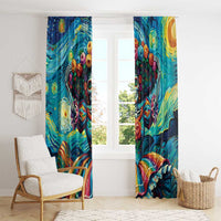 Día de los Muertos Window Curtain A Swirl of Colors and Souls - Wonder Print Shop