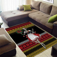 Dirndl Skeleton Dance Area Rug Bavarian Gothic Christmas - Wonder Print Shop