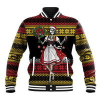Dirndl Skeleton Dance Baseball Jacket Bavarian Gothic Christmas - Wonder Print Shop