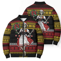 Dirndl Skeleton Dance Bomber Puffer Jacket Bavarian Gothic Christmas - Wonder Print Shop