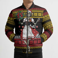 Dirndl Skeleton Dance Bomber Puffer Jacket Bavarian Gothic Christmas - Wonder Print Shop