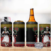 Dirndl Skeleton Dance 4 in 1 Can Cooler Tumbler Bavarian Gothic Christmas - Wonder Print Shop