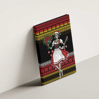 Dirndl Skeleton Dance Canvas Wall Art Bavarian Gothic Christmas - Wonder Print Shop