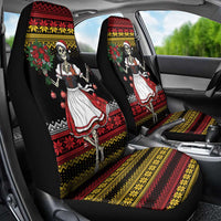 Dirndl Skeleton Dance Car Seat Cover Bavarian Gothic Christmas - Wonder Print Shop