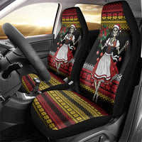 Dirndl Skeleton Dance Car Seat Cover Bavarian Gothic Christmas - Wonder Print Shop