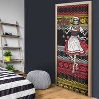 Dirndl Skeleton Dance Door Cover Bavarian Gothic Christmas - Wonder Print Shop