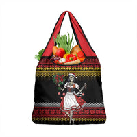 Dirndl Skeleton Dance Grocery Bag Bavarian Gothic Christmas - Wonder Print Shop