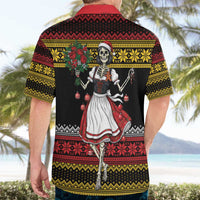 Dirndl Skeleton Dance Hawaiian Shirt Bavarian Gothic Christmas - Wonder Print Shop