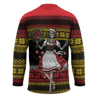 Dirndl Skeleton Dance Hockey Jersey Bavarian Gothic Christmas - Wonder Print Shop