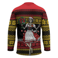 Dirndl Skeleton Dance Hockey Jersey Bavarian Gothic Christmas - Wonder Print Shop