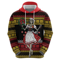 Dirndl Skeleton Dance Hoodie Bavarian Gothic Christmas - Wonder Print Shop