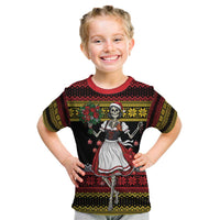 Dirndl Skeleton Dance Kid T Shirt Bavarian Gothic Christmas - Wonder Print Shop