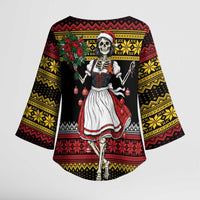 Dirndl Skeleton Dance Kimono Sleeve Blouse Bavarian Gothic Christmas - Wonder Print Shop