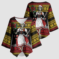 Dirndl Skeleton Dance Kimono Sleeve Blouse Bavarian Gothic Christmas - Wonder Print Shop
